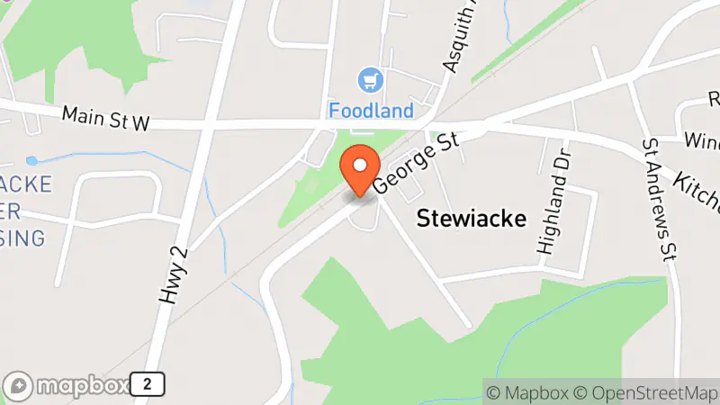 Map showing location of Jules' Thrift Shop