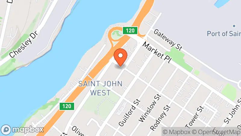 Map showing location of Just Plus Thrift Boutique
