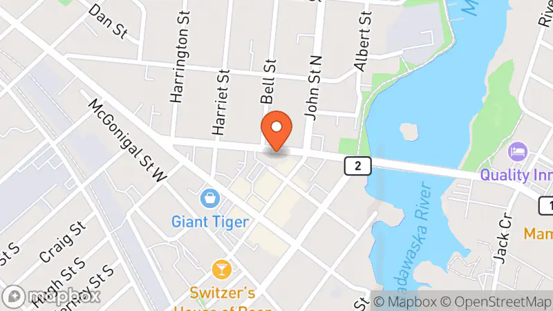 Map showing location of Kairos Thrift