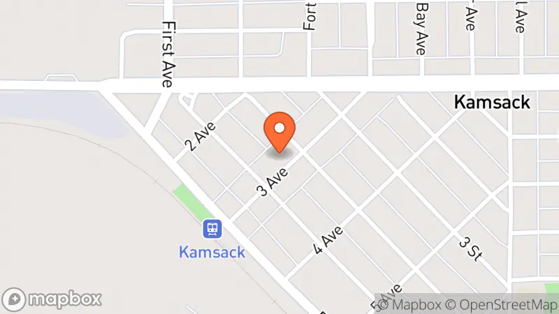 Map showing location of Kamsack Cash & Local Market