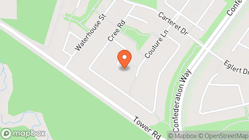 Map showing location of Kidlet Clothing and More