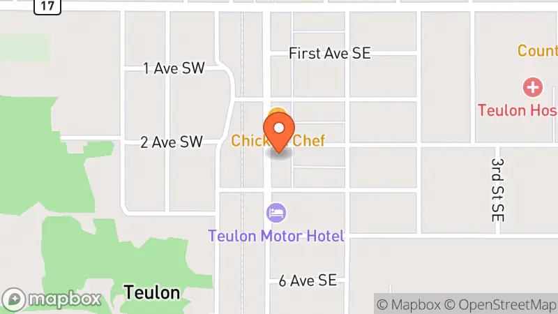 Map showing location of Kozy's Productions & 2nd Time Around Market