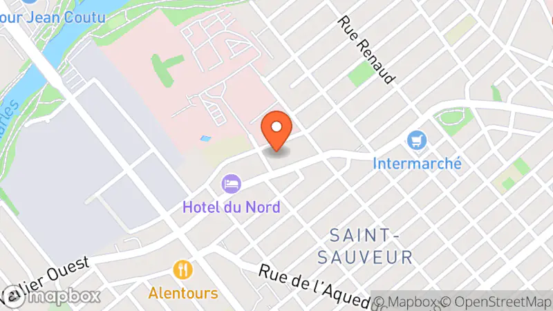 Map showing location of La Boîte à Fripes