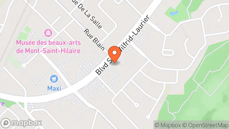 Map showing location of La friperie du CAB