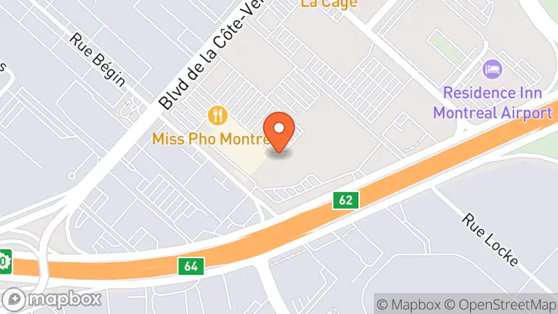 Map showing location of Le Centre de dons communautaire du Village des Valeurs