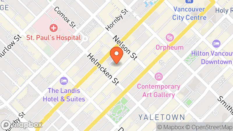 Map showing location of Leo's Clothing Supply