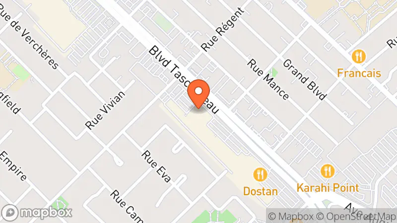 Map showing location of Les Galeries Taschereau