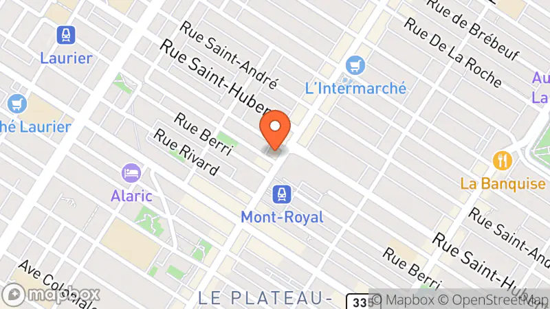 Map showing location of Librairie l'Échange