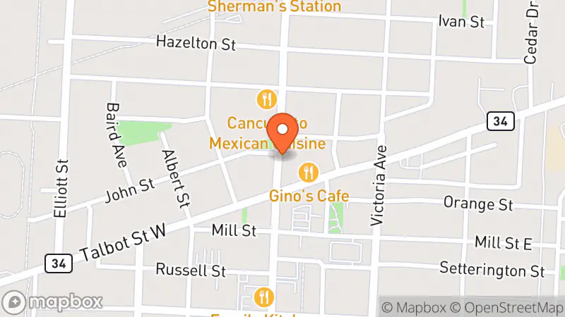 Map showing location of Little Sprouts Consignment Shop