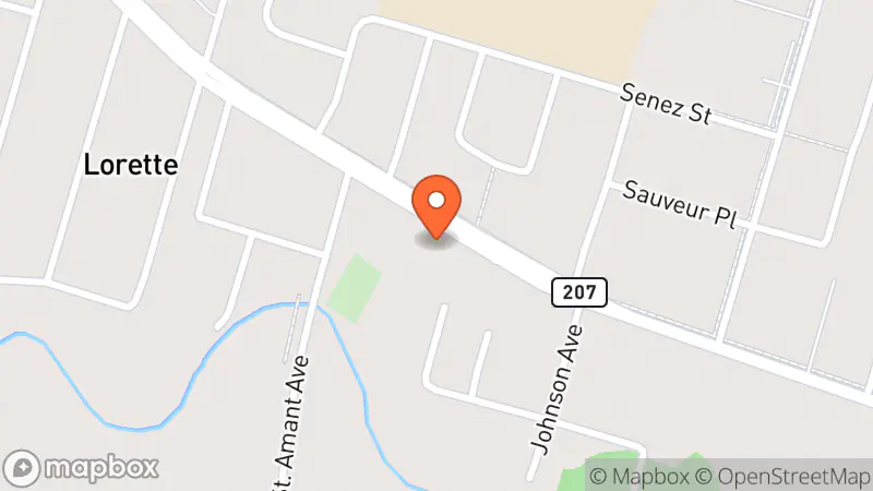 Map showing location of Lorette Thrifty Treasures