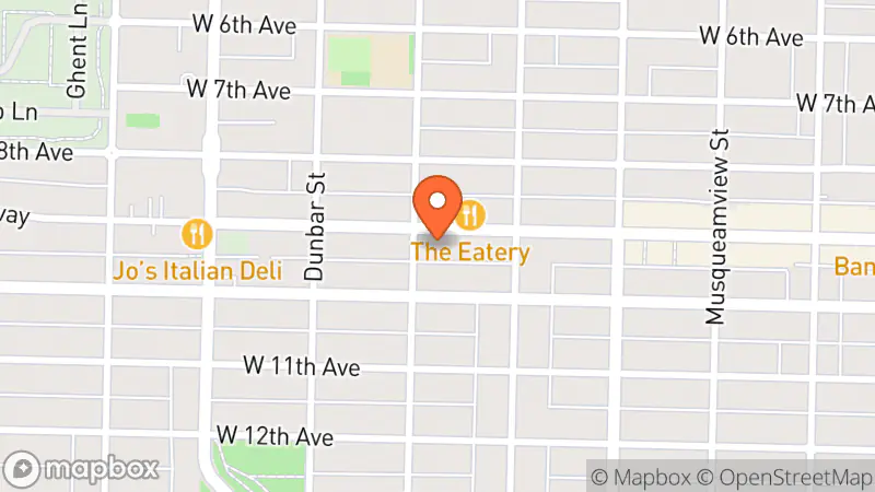 Map showing location of Lucky Beaver