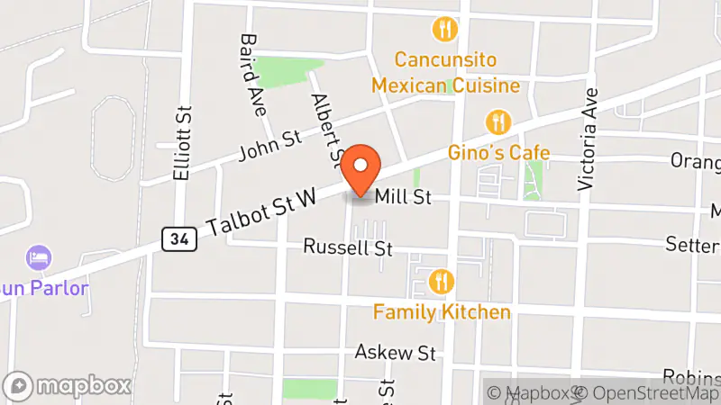 Map showing location of MCC Thrift on Mill