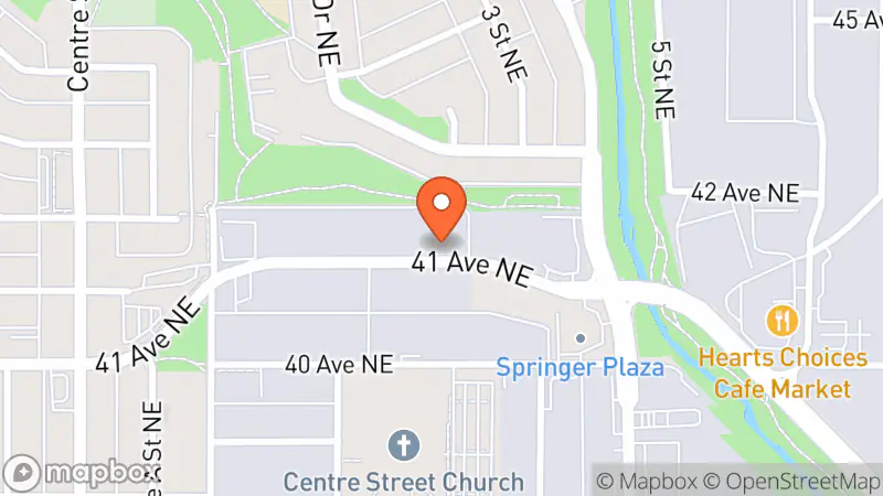 Map showing location of MEOW Charity Thrift Shop