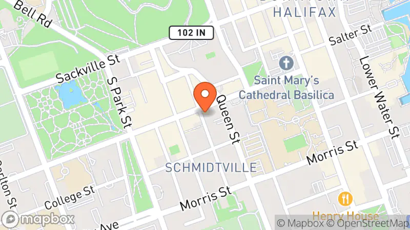Map showing location of Metro Thrift Bus