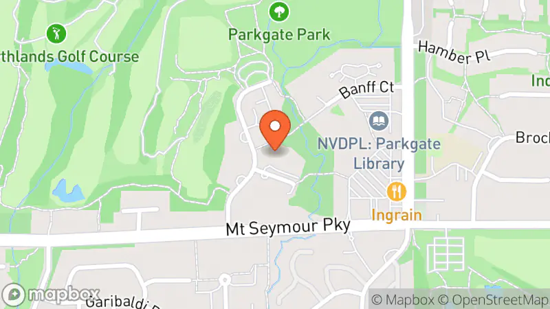 Map showing location of Mount Seymour United Church