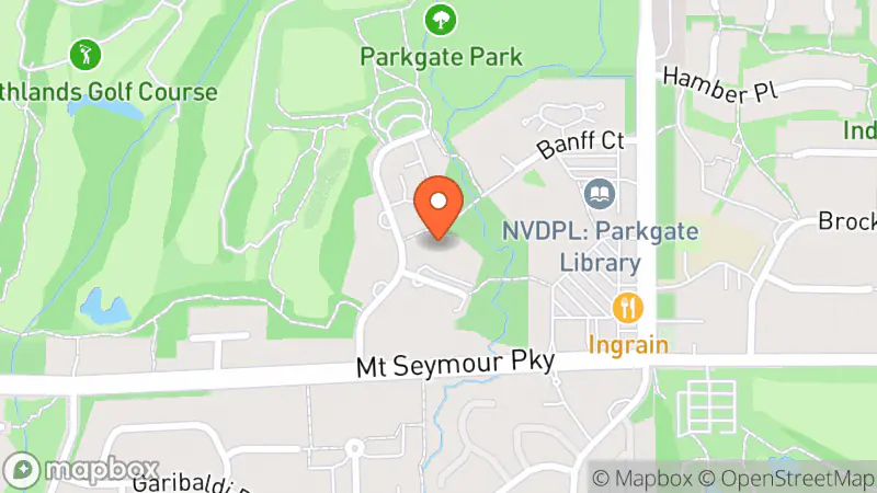 Map showing location of Mount Seymour United Thrift Shop