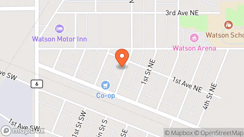Map showing location of New 2 You Thrift Shop