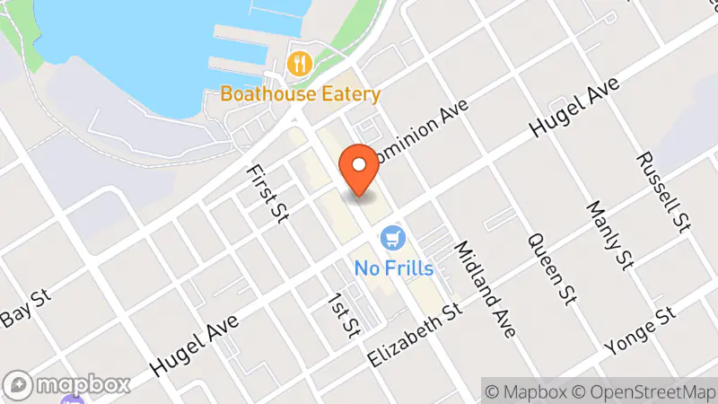 Map showing location of New 2 You Thrift Store