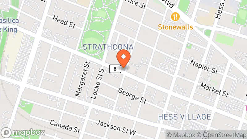 Map showing location of New Life Thrift Store