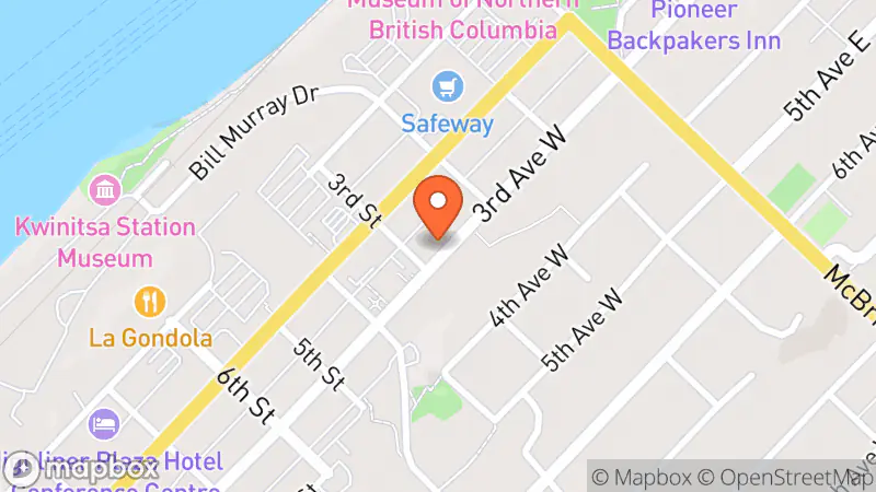 Map showing location of Now and Then