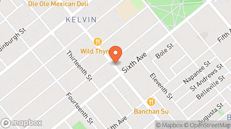 Map showing location of Orange Crush Velvet Vintage & Books