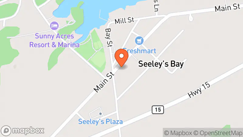 Map showing location of Pam's Creative Creations and Speciality Gifts