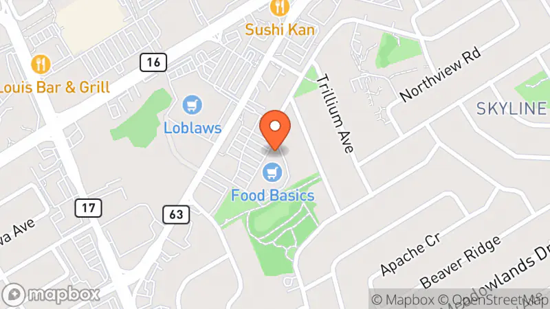 Map showing location of Plato's Closet Merivale