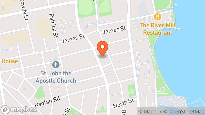 Map showing location of P.M. Thrift Bodega