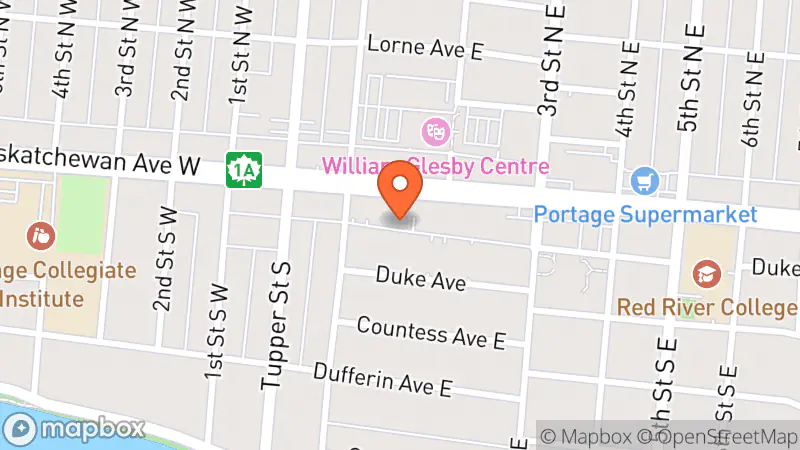 Map showing location of Portage MCC Furniture Plus