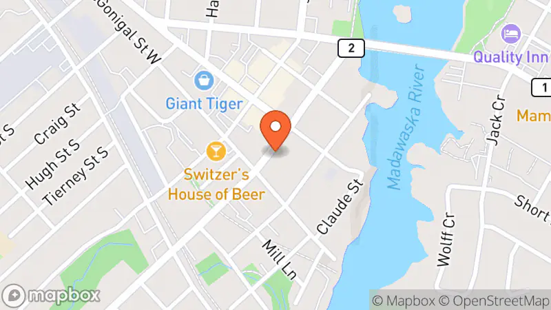 Map showing location of Prior Luxe Thrift