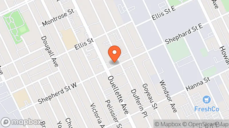 Map showing location of Qt'z Walk In Closet