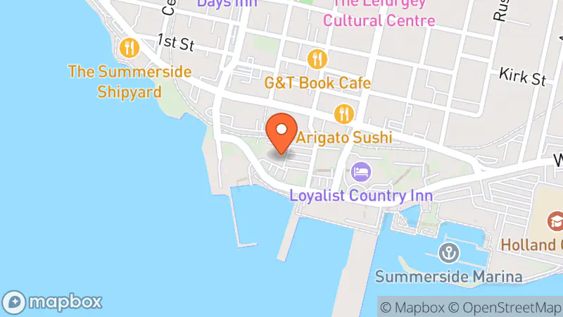 Map showing location of R & S Frenchy's