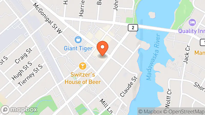 Map showing location of Racked Consignment Shop