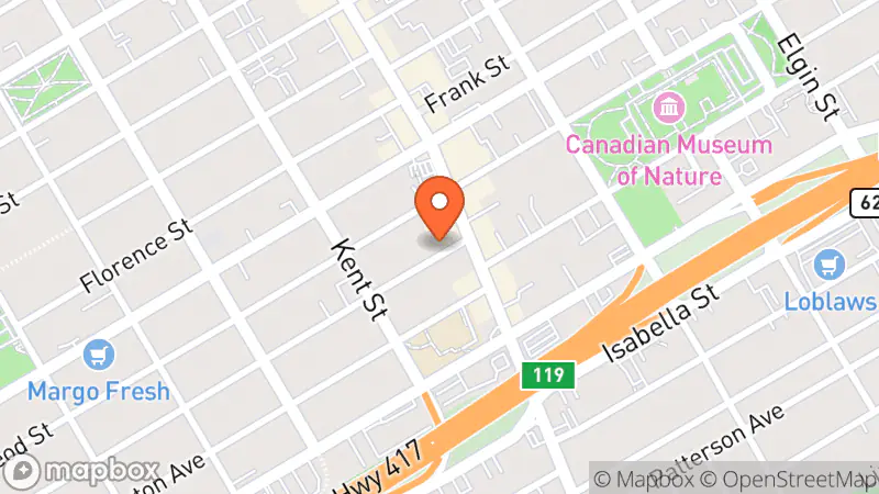 Map showing location of Ragtime Vintage Clothing