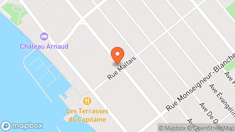 Map showing location of Recyk et Frip Sept-iles
