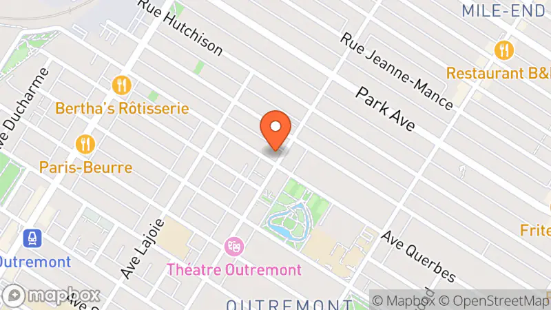 Map showing location of Renaissance Boutique Outremont
