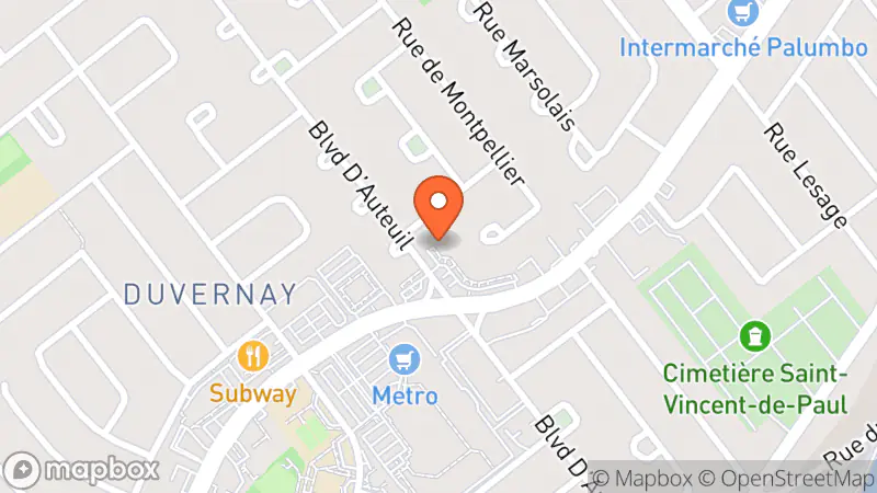 Map showing location of Renaissance Don Auteuil