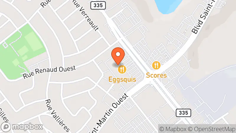 Map showing location of Renaissance Fripe des Laurentides