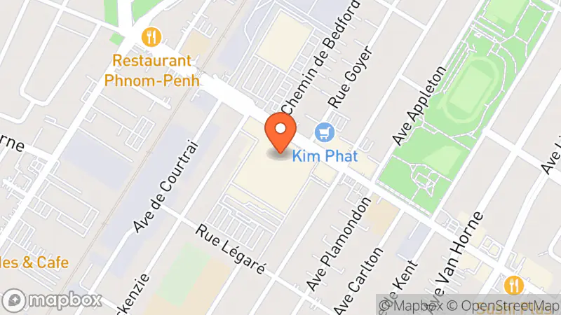 Map showing location of Renaissance Fripe Plaza Côte-des-Neiges