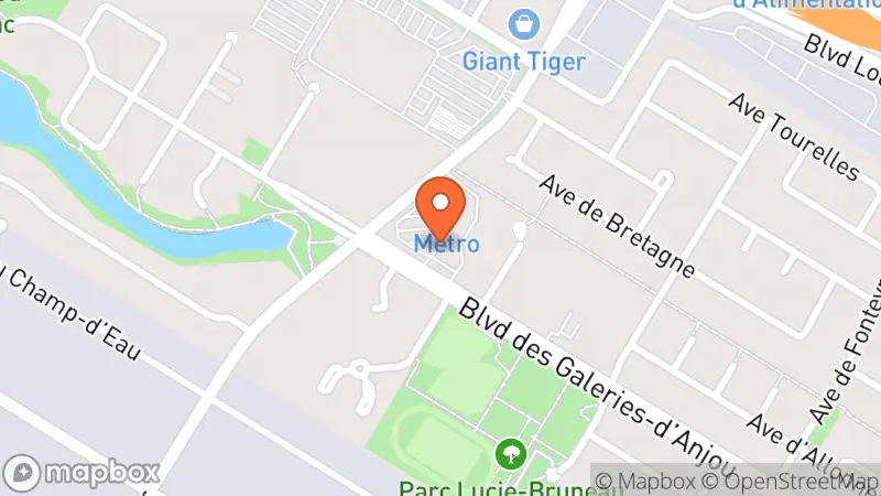Map showing location of Renaissance Librairie Bombardier