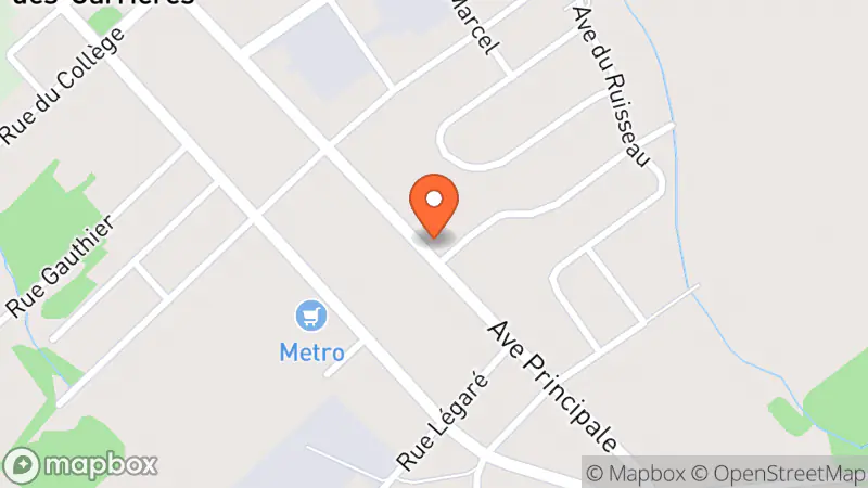 Map showing location of Ressourcerie de Portneuf