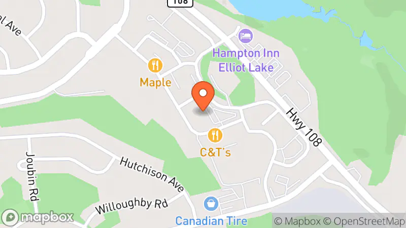 Map showing location of Sad's Sunshine Shop