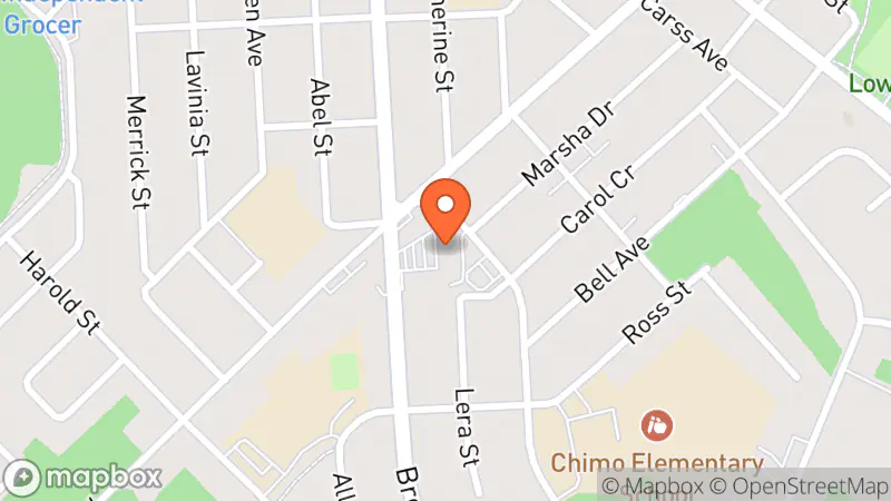 Map showing location of Salvation Army Thrift Store