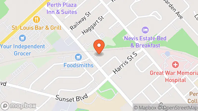 Map showing location of Salvation Army Thrift Store
