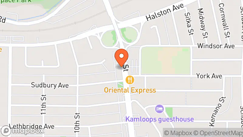 Map showing location of Second Chances Thrift Store