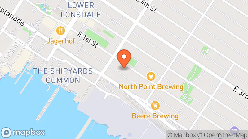 Map showing location of Secret Attic Vintage