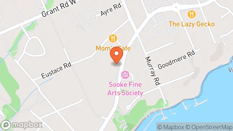 Map showing location of Sooke Transition House Society & Thrift Store