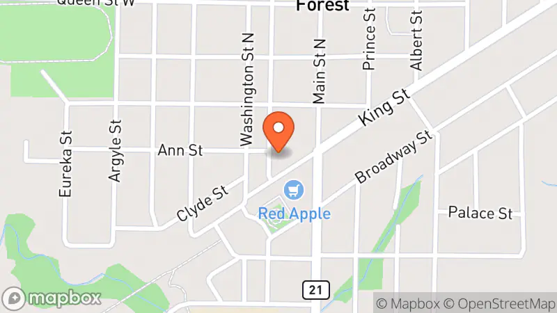 Map showing location of St Vincent De Paul Store