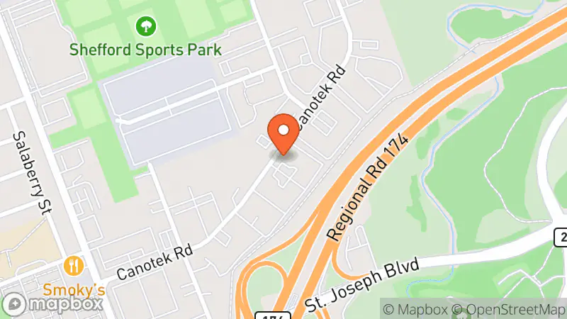 Map showing location of Sugar Ray