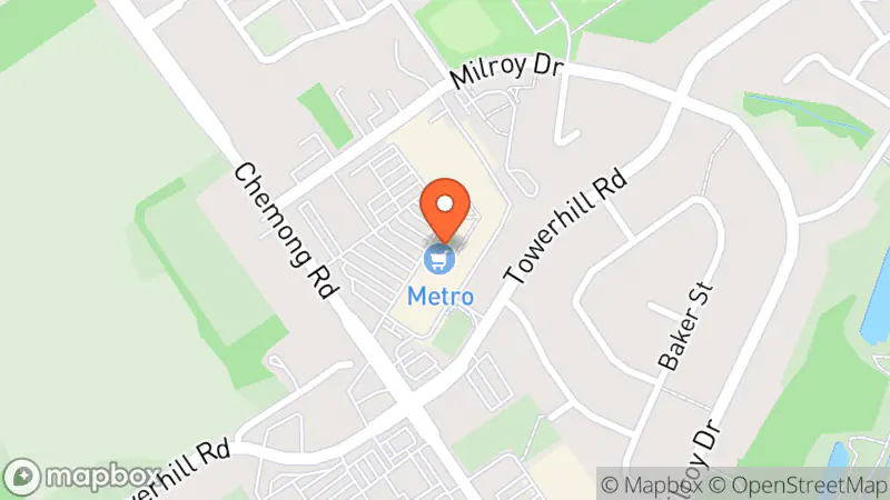 Map showing location of Talize Thrift Store